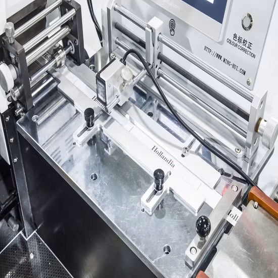 Garment Care Cotton Tape Polyester Satin Ribbon Ultrasonic Label Cutting and Center Folding Machine